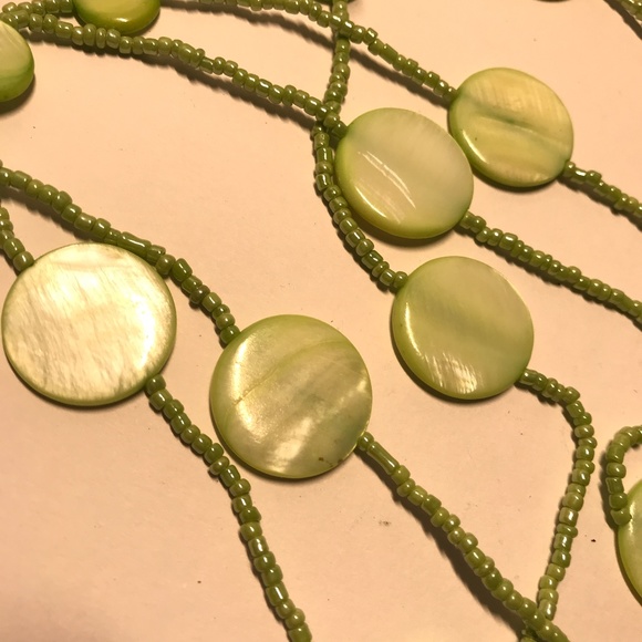Super Cute Green Beaded Long Necklace - Picture 3 of 5